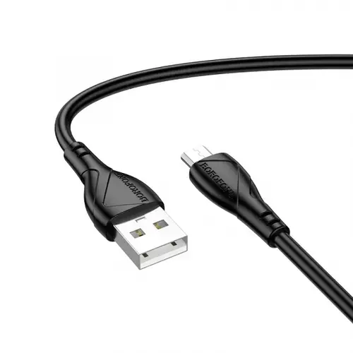 Cablu Date/Incarcare Borofone BX121 Energy, USB-A - microUSB, 18W, 1m (Negru)