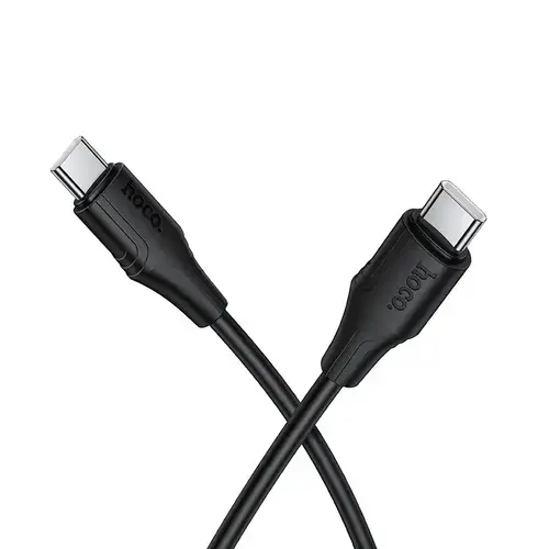 Cablu Date/Incarcare HOCO X124, USB-C - USB-C, 60W, 1m (Negru)