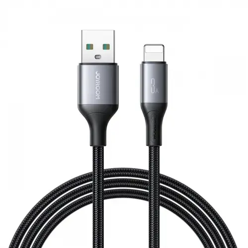 Cablu Date/Incarcare Joyroom S-A28 Flash, USB-A - Lightning, 18W, 2m (Negru)