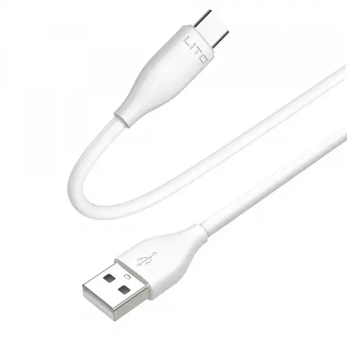 Cablu Date/Incarcare Lito LD03T, USB-A - USB-C, 18W, 1m (Alb)