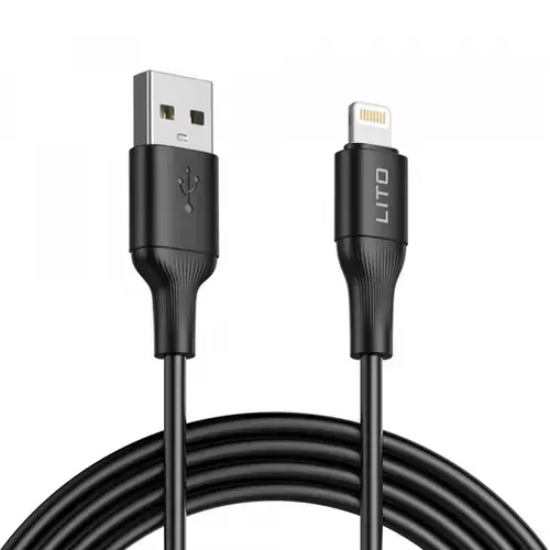 Cablu Date/Incarcare Lito LD06L, USB-A - Lightning, 18W, 1m
