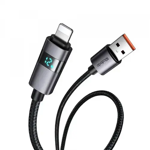 Cablu Date/Incarcare McDodo CA-6490 Display, USB-A - Lightning, 18W, 1.2m (Negru)