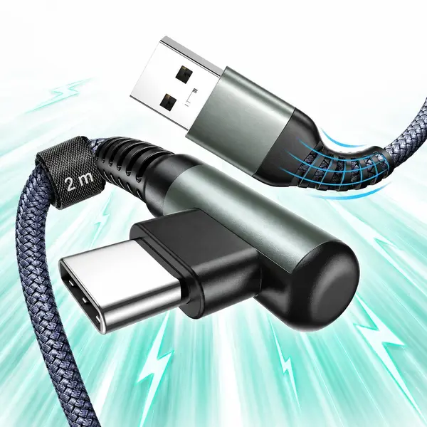 Cablu Date si Incarcare Rapida Timebox, USB la Type-C, 2m, QC 3, Negru - Default Title