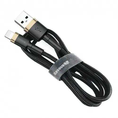 Cablu Date si Incarcare USB-A - Lightning Baseus Cafule CALKLF-RV1, 18W, 3m, Auriu