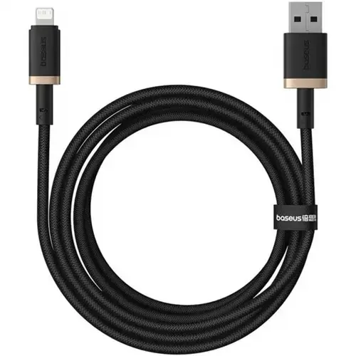 Cablu Date si Incarcare USB-A - Lightning Baseus Dura Series P10377801U01-02, 18W, 2m, Auriu