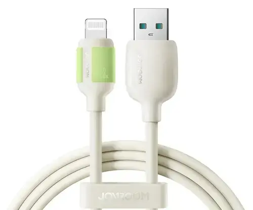 Cablu Date si Incarcare USB-A - Lightning Joyroom S-A53, 18W, 1.2m, Bej