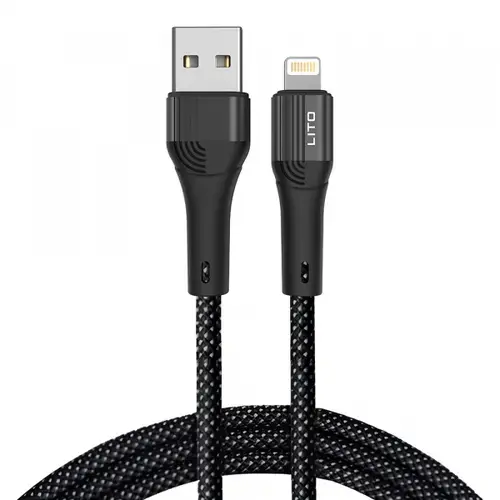 Cablu Date si Incarcare USB-A - Lightning Lito LD14, 18W, 1m, Negru