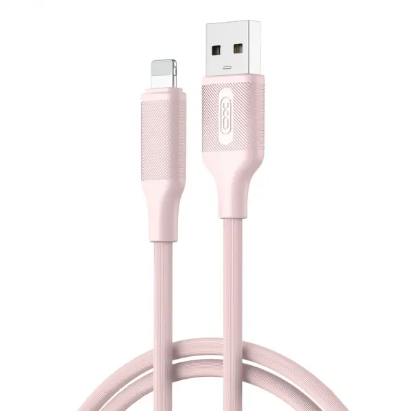 Cablu Date si Incarcare USB-A - Lightning XO Design NB265, 12W, 1m, Roz