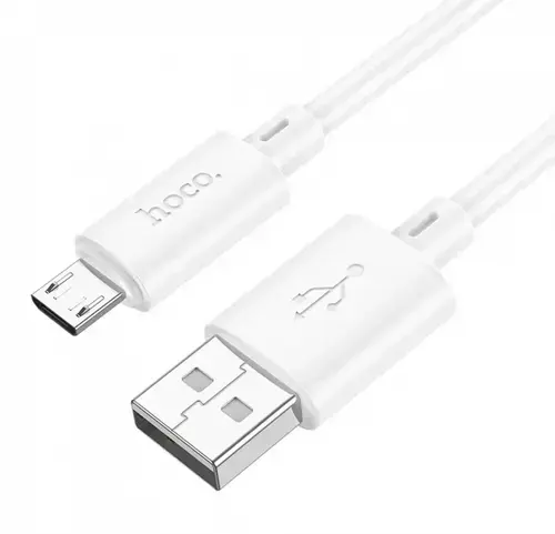 Cablu Date si Incarcare USB-A - microUSB HOCO X88, 18W, 2m, Alb