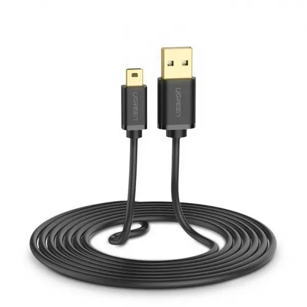 Cablu Date si Incarcare USB-A - miniUSB UGREEN US132, 1m, Negru