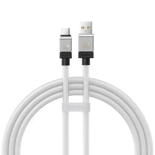 Cablu Date si Incarcare USB-A - USB-C Baseus CoolPlay, 100W, 1m, Alb CAKW000602