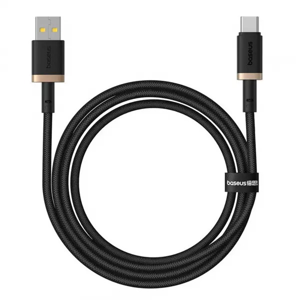 Cablu Date si Incarcare USB-A - USB-C Baseus Dura Series, 60W, 1m, Auriu P10377802U01-00