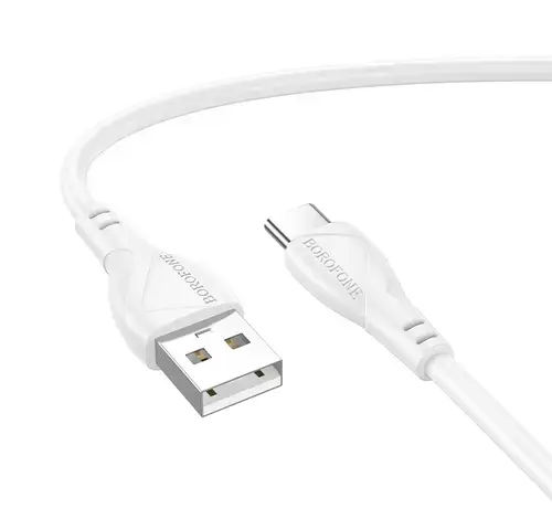 Cablu Date si Incarcare USB-A - USB-C Borofone BX121 Energy, 18W, 1m, Alb
