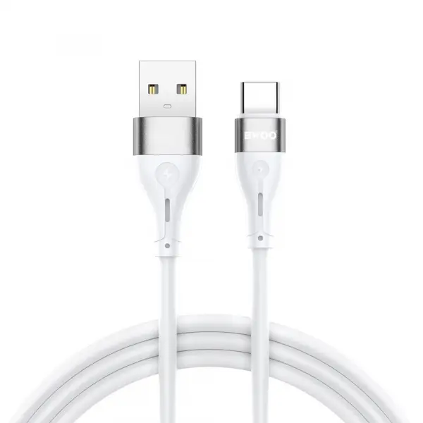 Cablu Date si Incarcare USB-A - USB-C BWOO X280C, 15W, 1m, Alb