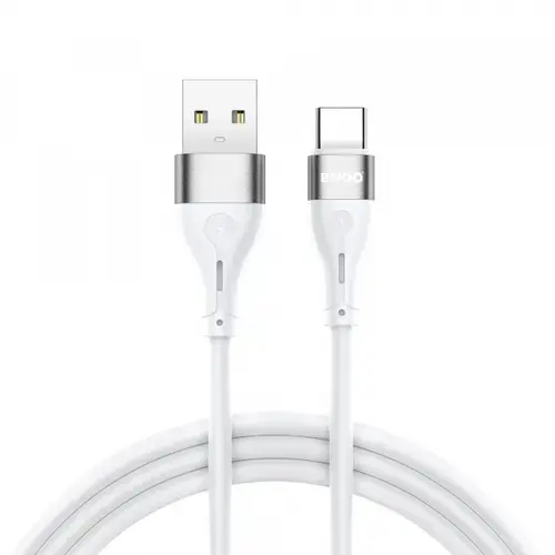 Cablu Date si Incarcare USB-A - USB-C BWOO X280C, 18W, 1m, Alb