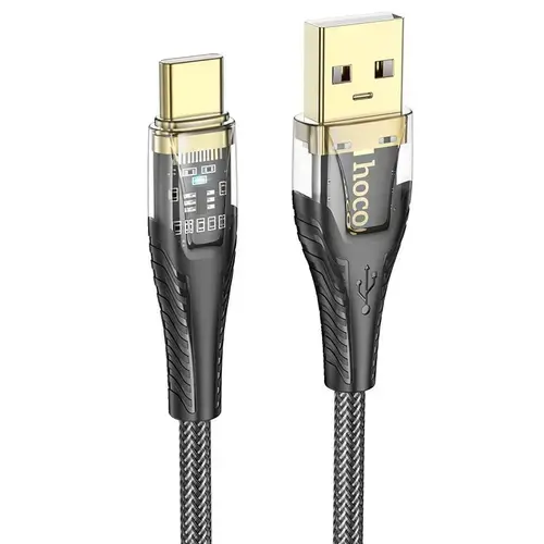 Cablu Date si Incarcare USB-A - USB-C HOCO U121, 60 W, 1.2m (Negru)