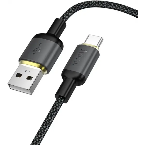 Cablu Date si Incarcare USB-A - USB-C HOCO X128 Benefit, 36W, 1m, Negru