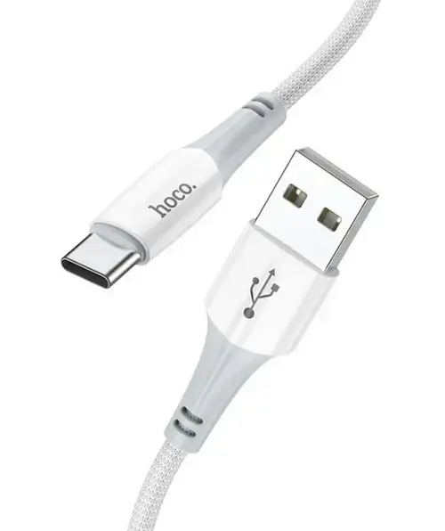 Cablu Date si Incarcare USB-A - USB-C HOCO X70, 60W, 1m, Alb