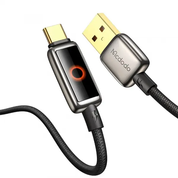 Cablu Date si Incarcare USB-A - USB-C McDodo CA-6650 Auto Power Off, 100W, 1.2m, Negru