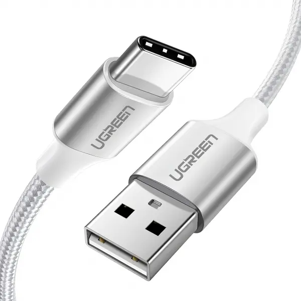Cablu Date si Incarcare USB-A - USB-C UGREEN US288, 18W, 2m, Alb