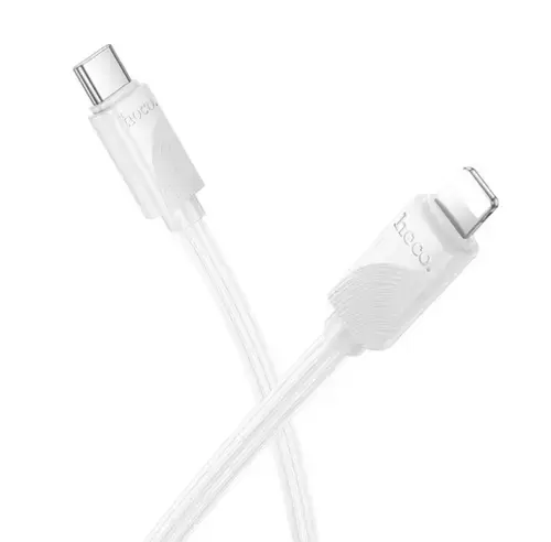Cablu Date si Incarcare USB-C - Lightning HOCO X114, 27W, 1m, Alb