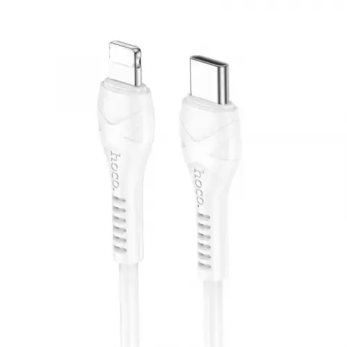 Cablu Date si Incarcare USB-C - Lightning HOCO X37, 27W, 1m, Alb