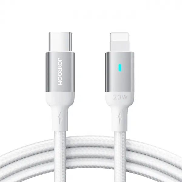 Cablu Date si Incarcare USB-C - Lightning Joyroom S-A10, 20W, 1.2m, Alb