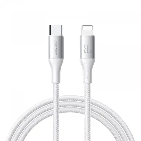Cablu Date si Incarcare USB-C - Lightning Joyroom S-A28 Flash, 30W, 1m, Alb