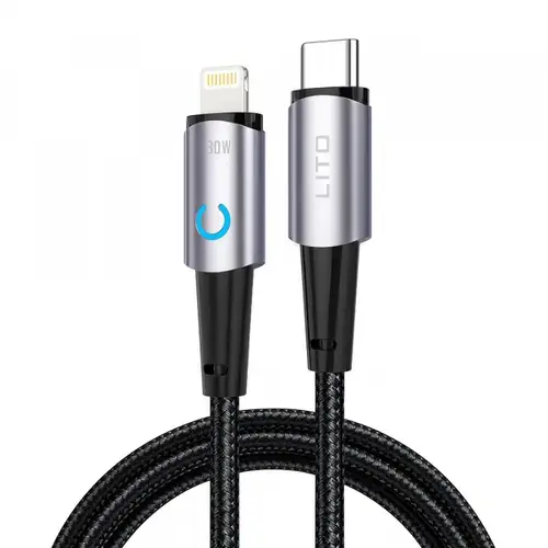 Cablu Date si Incarcare USB-C - Lightning Lito LD10CL, 30W, 1m