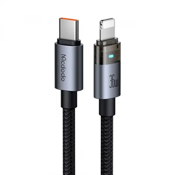 Cablu Date si Incarcare USB-C - Lightning McDodo CA-6940, 36W, 1.2m, Negru