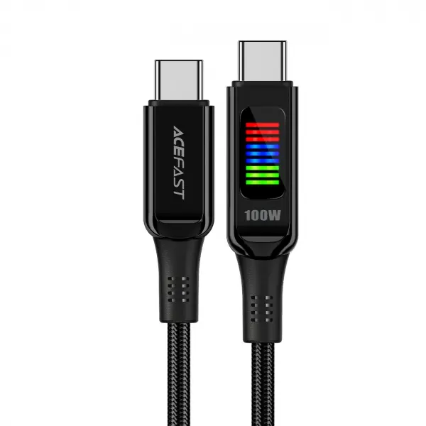 Cablu Date si Incarcare USB-C - USB-C Acefast C7-03, 100W, 1.2m, Negru