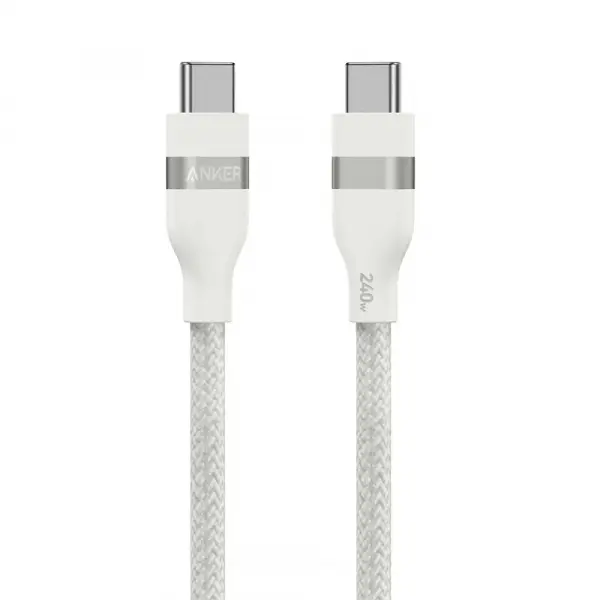 Cablu Date si Incarcare USB-C - USB-C Anker, 240W, 0.9m, Alb A82E2H21