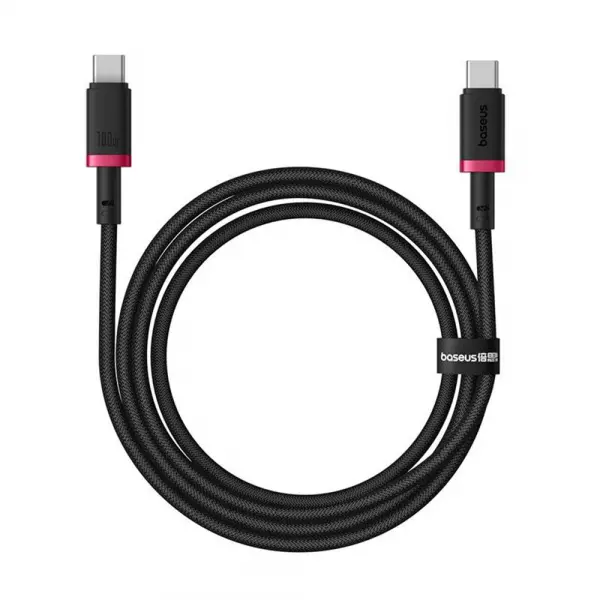 Cablu Date si Incarcare USB-C - USB-C Baseus Dura Series, 100W, 1m, Rosu P10377803U01-01