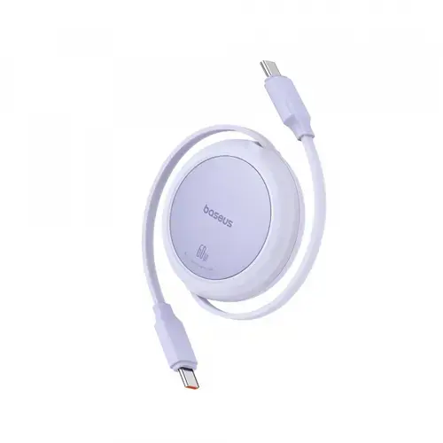 Cablu Date si Incarcare USB-C - USB-C Baseus Free2Pull Mini Retractable P10364500511-01, 60W, 1m, Mov