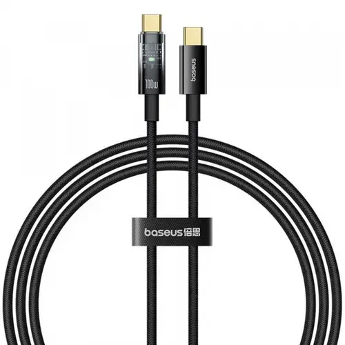 Cablu Date si Incarcare USB-C - USB-C Baseus P10319703111-00 Explorer, 100W, 1m, Negru