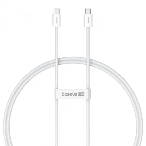 Cablu Date si Incarcare USB-C - USB-C Baseus Superior Series 2, 30W, 1m, Alb P10365200211-00