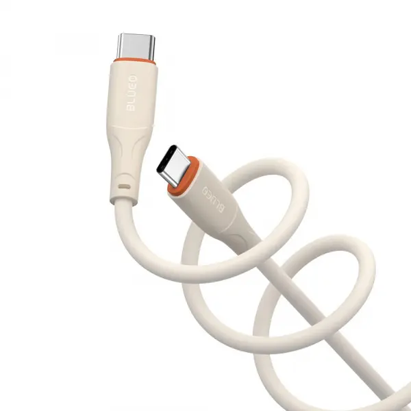 Cablu Date si Incarcare USB-C - USB-C Blueo Ape Legend, 100W, 1.5m, Portocaliu