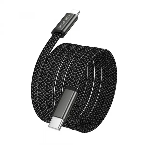 Cablu Date si Incarcare USB-C - USB-C Borofone BX124 Peace, 30W, 1m, Negru