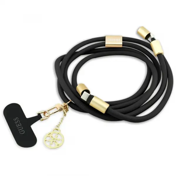 Cablu Date si Incarcare USB-C - USB-C Guess CBDY 4G Charm, 100W, 1.5m, Negru