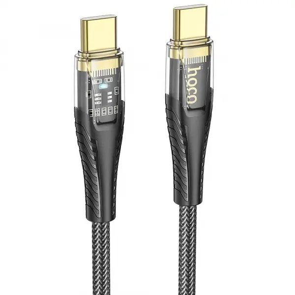 Cablu Date si Incarcare USB-C - USB-C HOCO U121, 60W, 1.2m, Negru