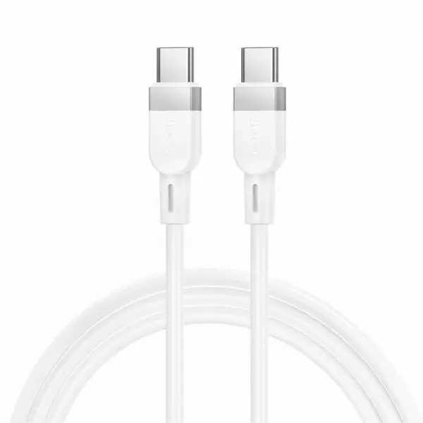 Cablu Date si Incarcare USB-C - USB-C HOCO X109, 60W, 1m, Alb