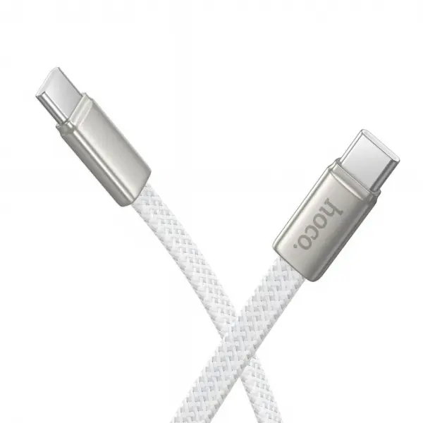Cablu Date si Incarcare USB-C - USB-C HOCO X125, 60W, 1m, Alb