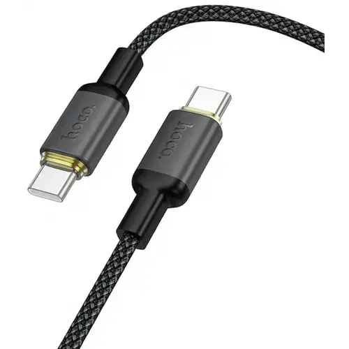 Cablu Date si Incarcare USB-C - USB-C HOCO X128 Benefit, 60W, 1m, Negru