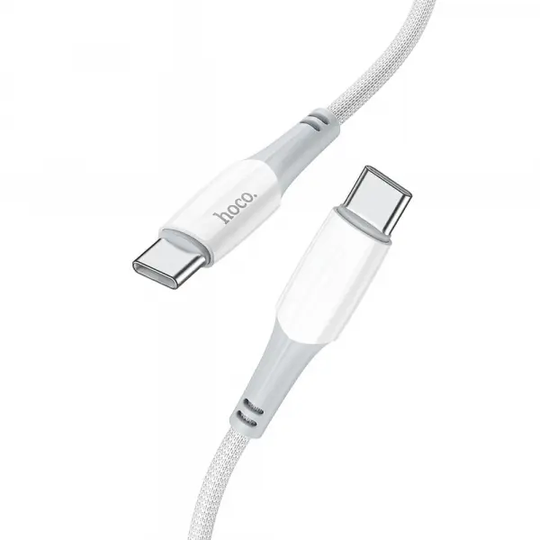 Cablu Date si Incarcare USB-C - USB-C HOCO X70, 60W, 1m, Alb