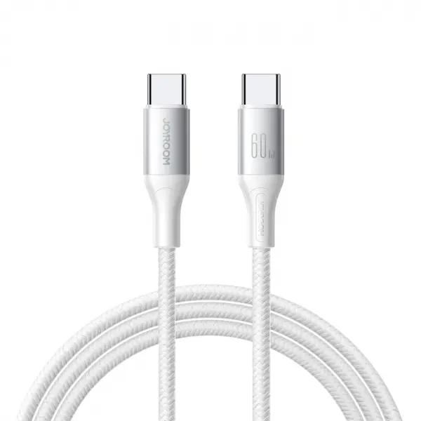 Cablu Date si Incarcare USB-C - USB-C Joyroom S-A28 Flash, 60W, 1m, Alb