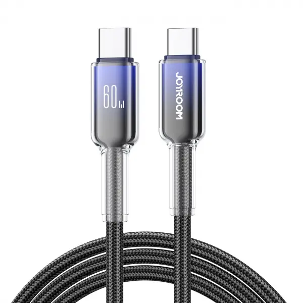Cablu Date si Incarcare USB-C - USB-C Joyroom S-A42, 60W, 1.2m, Negru