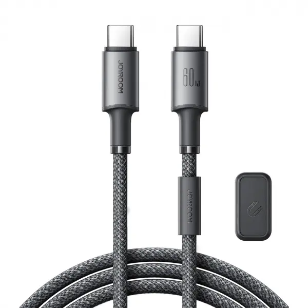 Cablu Date si Incarcare USB-C - USB-C Joyroom S-A50, 60W, 1.2m, Gri