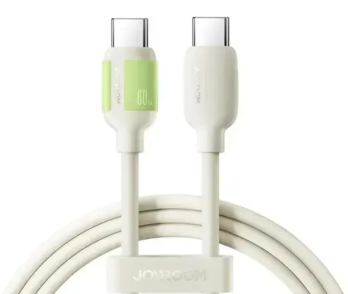 Cablu Date si Incarcare USB-C - USB-C Joyroom S-A53, 60W, 1.2m, Bej