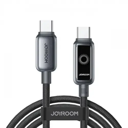Cablu Date si Incarcare USB-C - USB-C Joyroom S-A55 StarFlight Display, 100W, 1.2m, Negru