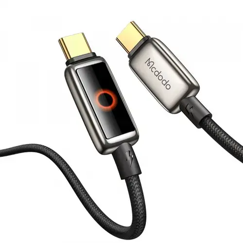 Cablu Date si Incarcare USB-C - USB-C McDodo CA-6680 Auto Power Off, 100W, 1.2m, Negru